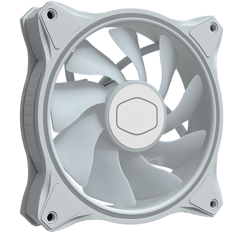 酷冷至尊(CoolerMaster)MasterFan MF120 HALO 白色版ARGB机箱风扇(均衡型风扇/ARGB灯效/吸音降噪/电脑组件)