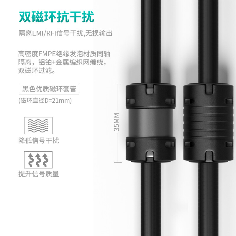 山泽(SAMZHE)工程级VGA延长线 vga3+6 VGA公对母连接线 电脑显示器电视视频加长线 针/孔10米VF-2100