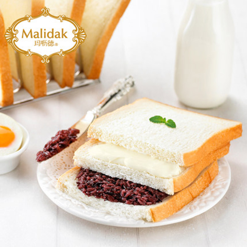 玛呖德（malidak）mld-zm-770 紫米面包紫米夹心奶酪切片三明治面包营养早餐770g