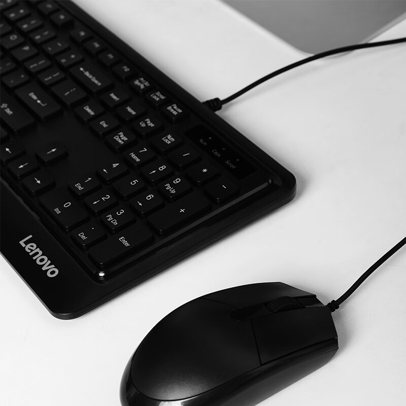 联想（lenovo）有线键盘鼠标套装 键盘 键鼠套装 办公鼠标键盘套装 KM102键盘 电脑键盘笔记本键盘