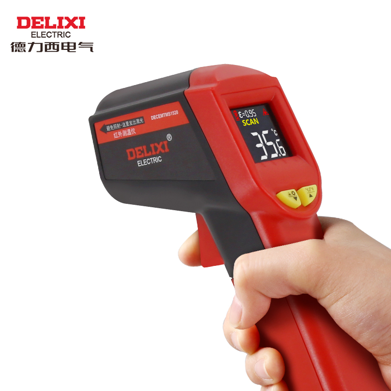德力西电气（DELIXI ELECTRIC）红外线测温仪工业级高精度测温枪彩屏数显手持式工业级温度计 单点