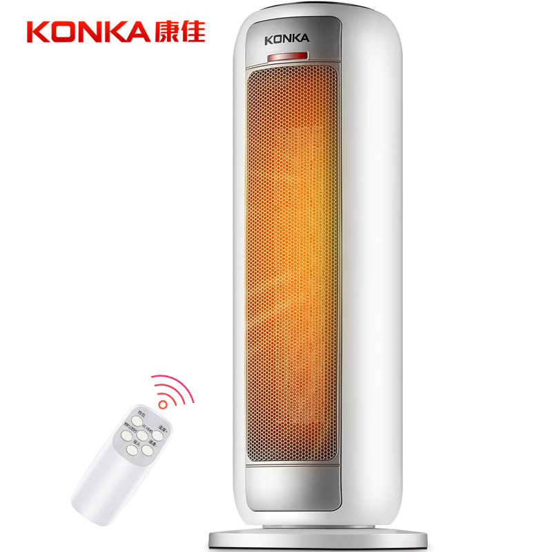 康佳（KONKA）取暖器家用/电暖器/暖风机 遥控定时 预约开机 立式可摇头 速热 KH-NFJ820R