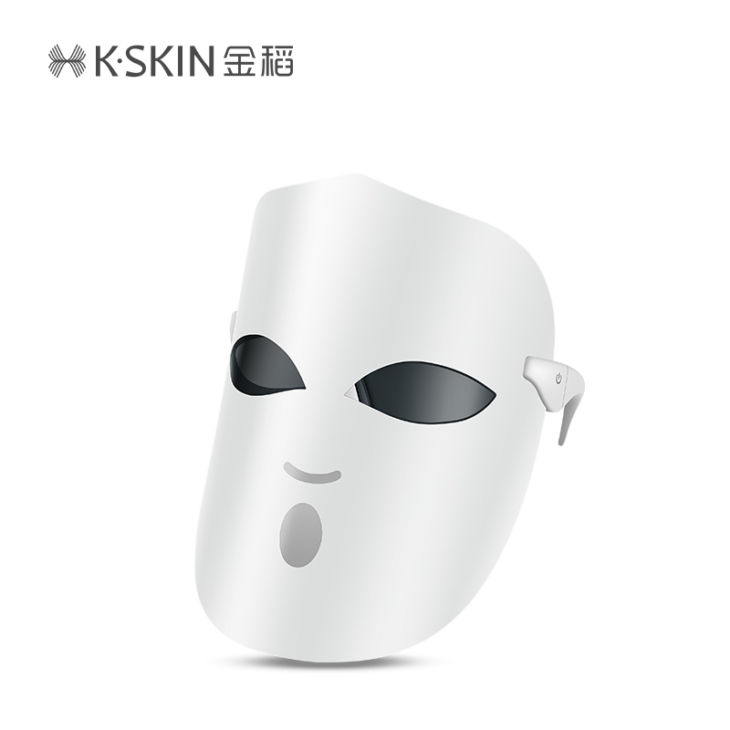 金稻（K-SKIN）美容仪家用脸部面膜光子嫩肤导入面部红光红蓝光led面罩 KD036A白色
