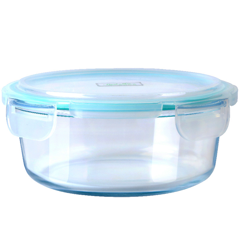 贝特阿斯（BestHA）耐热玻璃饭盒玻璃保鲜盒圆形泡面碗950ml 烤箱冰箱 便当盒微波炉饭盒微波炉BTY-950
