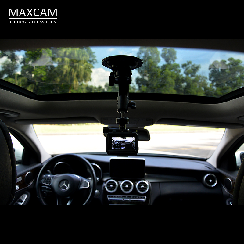MAXCAM适用于dji大疆Action2灵眸osmo运动相机gopro10狗9hero8 7汽车吸盘玻璃车窗固定车载支架360ONE X2配件