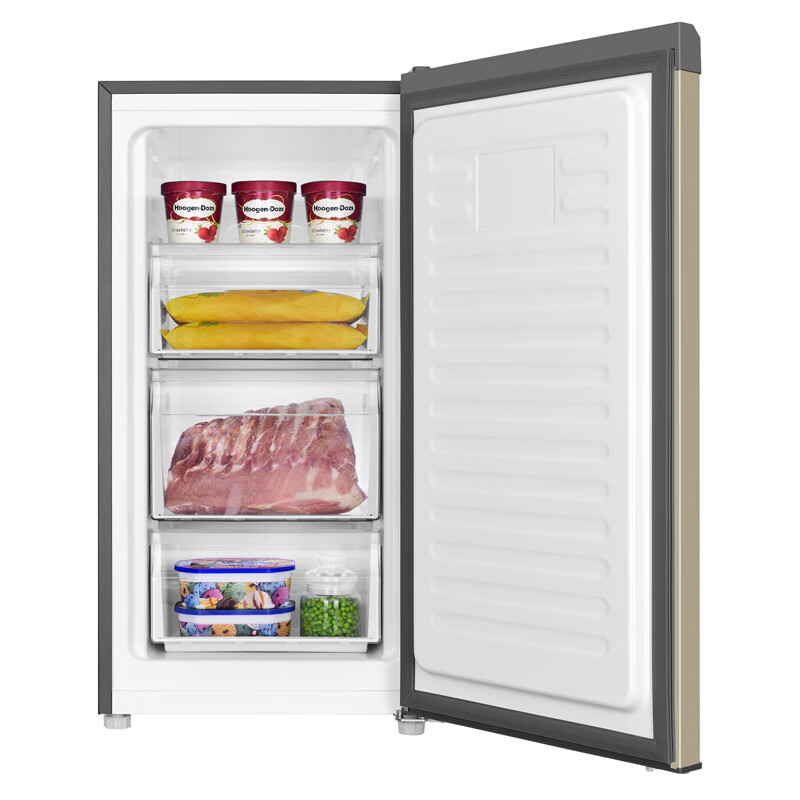 海尔 Haier 102升分区大抽屉防串味家用立式冰柜 母婴母乳冷柜小冰箱 BD-102MDT