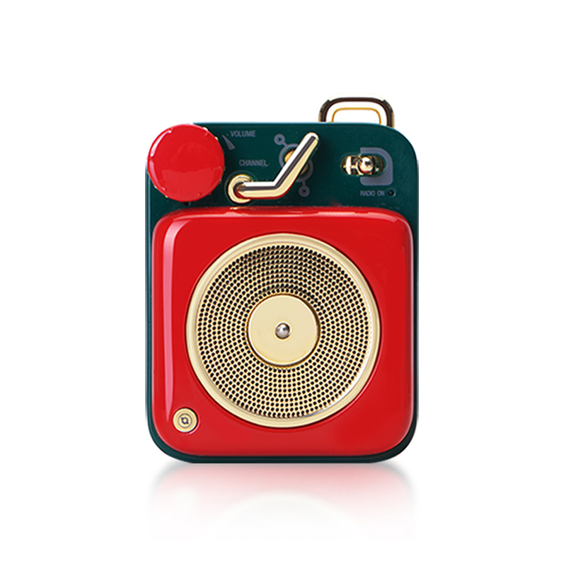 猫王音响 原子唱机B612 MW-P1便携式复古蓝牙音箱智能语音通话音响户外迷你小音响创意礼品 幸运红