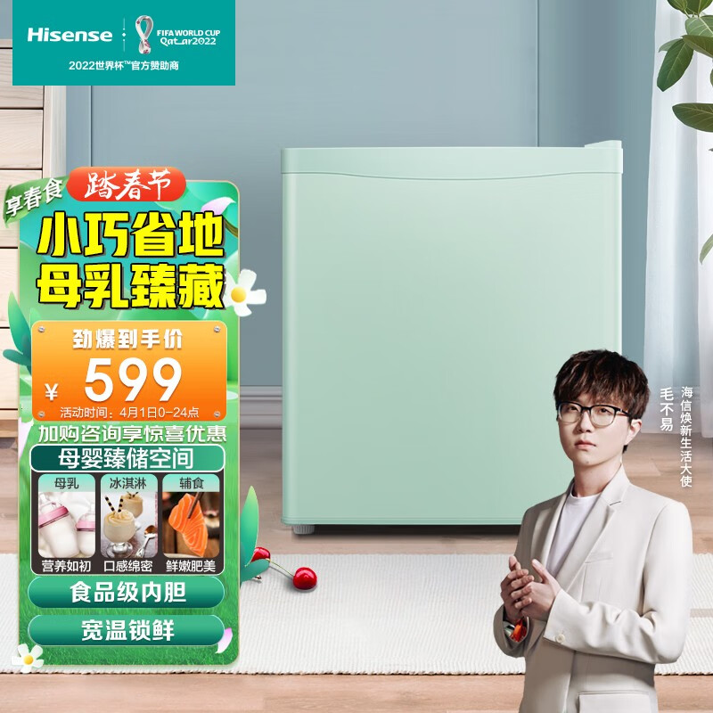 海信 (Hisense) 30升 一级能效立式冰柜 迷你母婴母乳冷柜 小型冷冻柜家用小冰箱BD-30VD