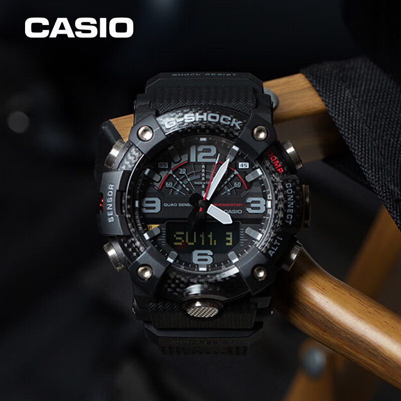 卡西欧（CASIO）手表 G-SHOCK 小泥王 陆地系列 防震防泥防水四重感应蓝牙连接功能运动男士手表 GG-B100-1A