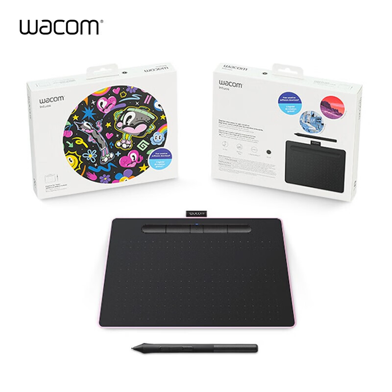 Wacom和冠数位板 手绘板 手写板 写字板 绘画板 绘图板 电子绘板 电脑绘图板 无线蓝牙 CTL-6100WL 樱花粉