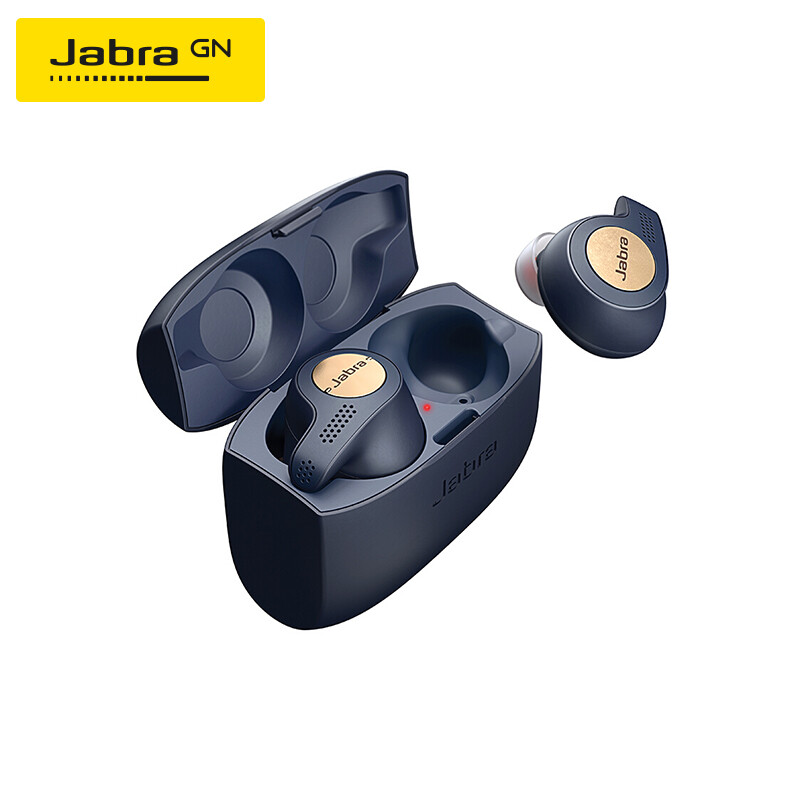 捷波朗（Jabra）Elite Active 65t真无线蓝牙耳机 运动监测防尘防水语音降噪耳机苹果安卓通用耳机蓝色运动版