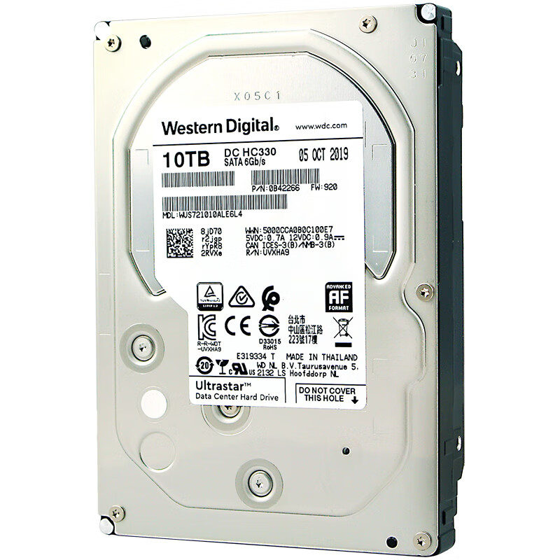 西部數(shù)據(jù)(Western Digital)Ultrastar 10TB HC330 SATA6Gb/s 7200轉(zhuǎn)256M 企業(yè)級(jí)硬盤(WUS721010ALE6L4)