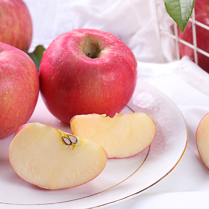 烟台红富士苹果12个 净重2.1kg以上 国庆礼盒 单果160-190g 新生鲜水果 健康轻食