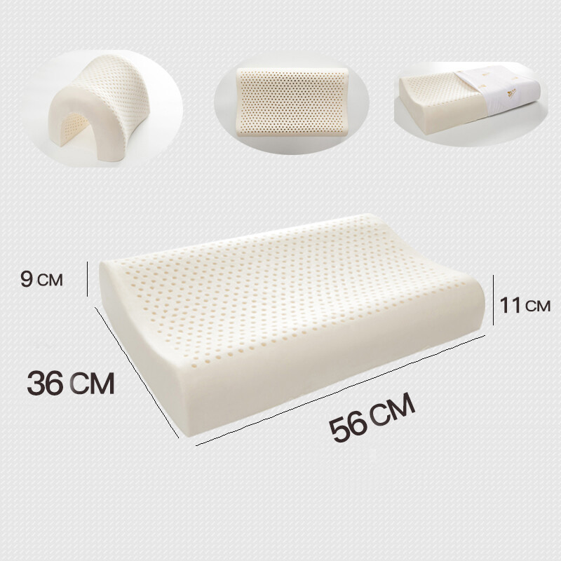 ROYAL KING 泰国进口天然乳胶枕头 93%乳胶含量 成人颈椎乳胶枕 单只装 人体工学波浪曲线枕2只装