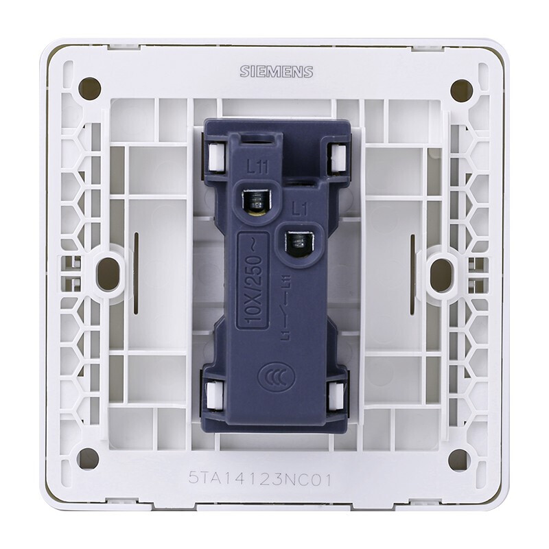 西门子(SIEMENS)开关插座 一开单控带荧光开关面板致典 雅白色