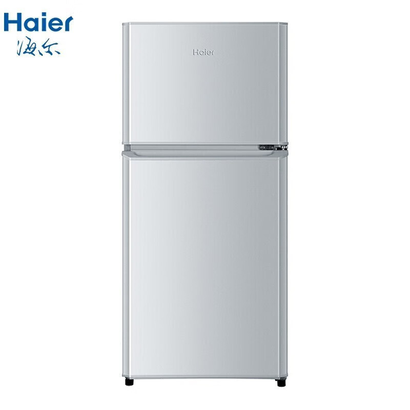 Haier/海尔冰箱双开门家用迷你对开二门两门智能小型冰箱节能直冷超薄三开门省电无霜冰箱 118升双门小型直冷节能冰箱BCD-118TMPA