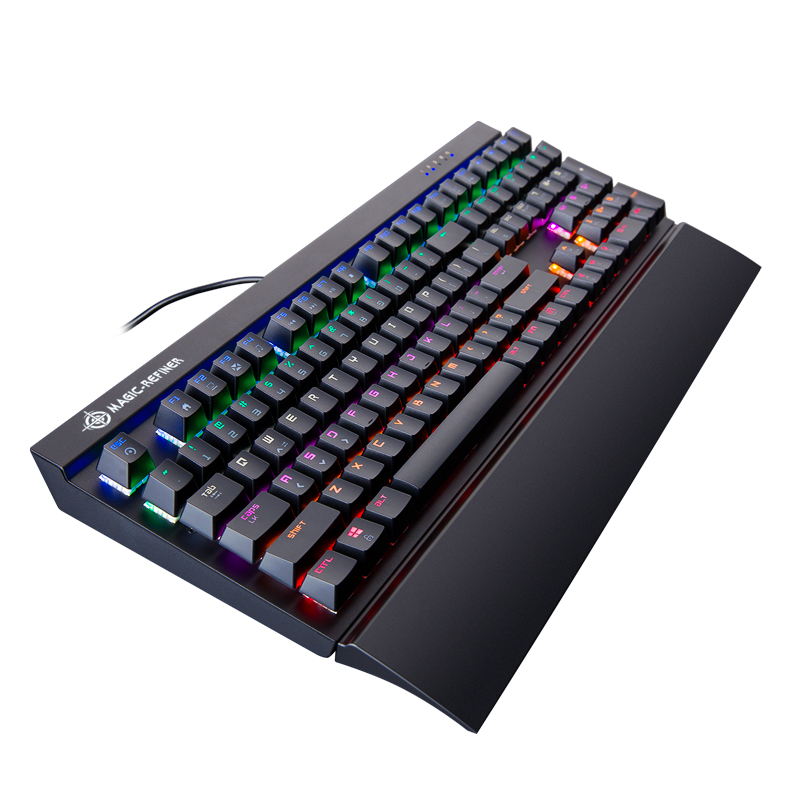 魔炼者 MK15机械键盘方键帽 背光键盘 游戏键盘 办公键盘 电脑 笔记本键盘 吃鸡键盘 有线键盘 红轴