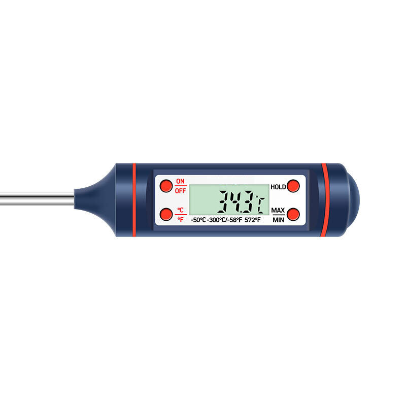 标康 探针式厨房食品温度计烘焙油温计婴儿奶温计水温计烤肉电子温度计插针式