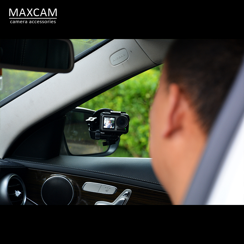MAXCAM适用于dji大疆Action2灵眸osmo运动相机gopro10狗9hero8 7汽车吸盘玻璃车窗固定车载支架360ONE X2配件