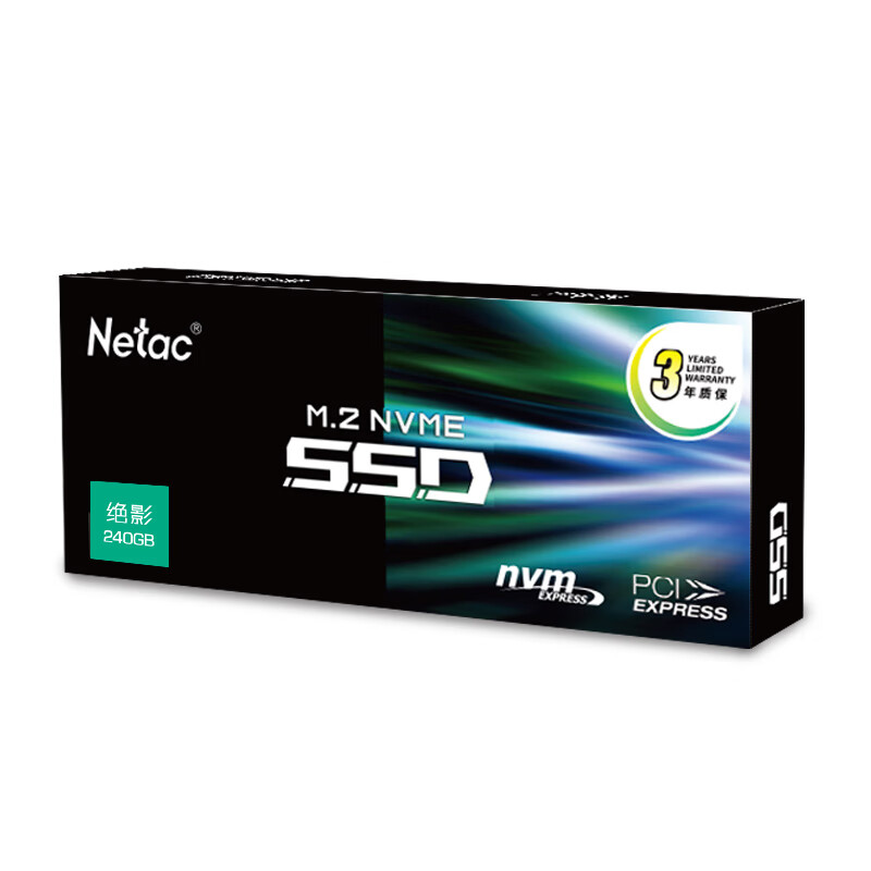 朗科（Netac）240GB SSD固态硬盘 M.2接口(NVMe协议) N930E绝影系列 1850MB/s读速 三年质保