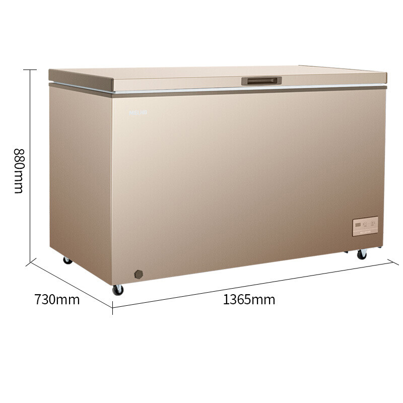 美菱(MELING) 426升 一级能效 商用单温电控大容量冰柜 冷藏冷冻转换 卧式大冷冻柜 大型冰箱 BC/BD-426DTE