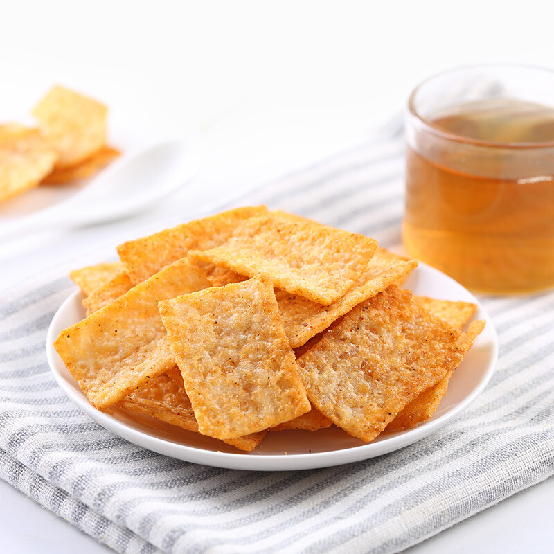 良品铺子大米锅巴 零食手工麻辣味膨化食品90后怀旧零食休闲小吃90g