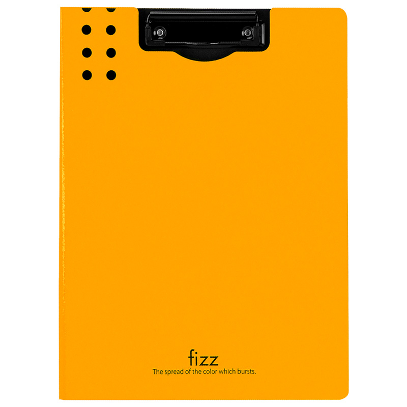 飞兹(fizz)高质感A4竖式加厚文件夹板/彩色档案夹/办公用品 橙色A6381