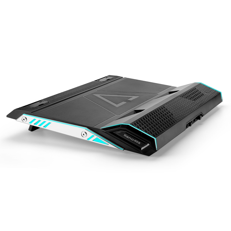 绿巨能（llano）笔记本散热器 笔记本支架 游戏本散热器 涡轮风扇 适用外星人联想华硕戴尔 r9000p 电脑支架