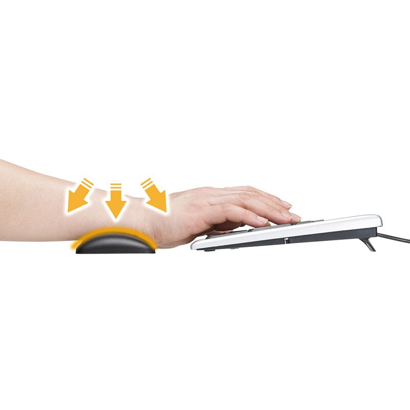 SANWA SUPPLY 人体工学键盘托 键盘手腕垫/腕托 鼠标垫护腕 底部防滑 GELPN XLBK 黑色XL号 超长腕托