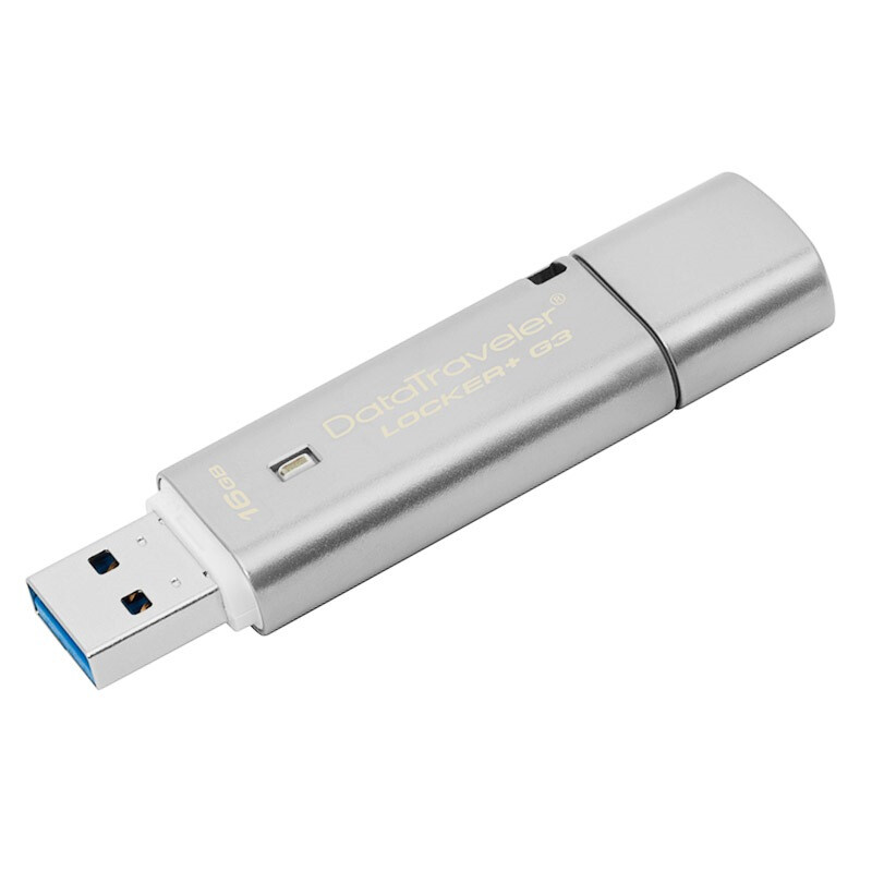 金士頓（Kingston）16G USB3.0 U盤 DTLPG3 256位AES硬件金屬加密