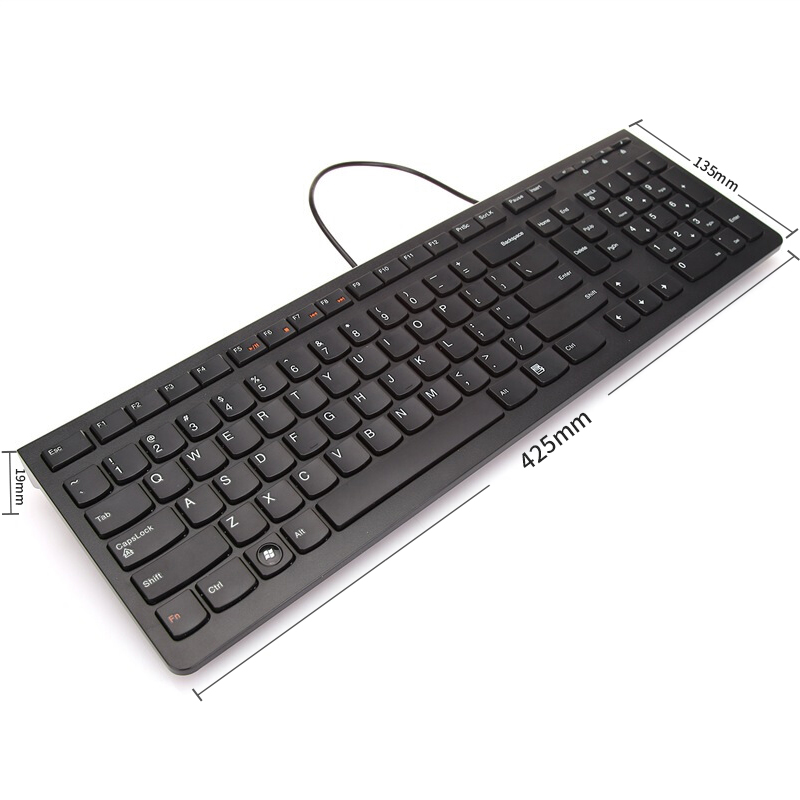 联想（lenovo）键盘 有线键盘 办公键盘 巧克力键盘 电脑键盘 笔记本键盘 K5819单键盘 黑色