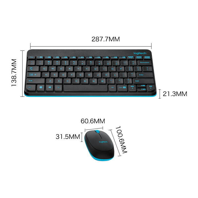 罗技（Logitech）MK245 Nano 键鼠套装 无线键鼠套装 办公键鼠套装 黑色 带无线2.4G接收器