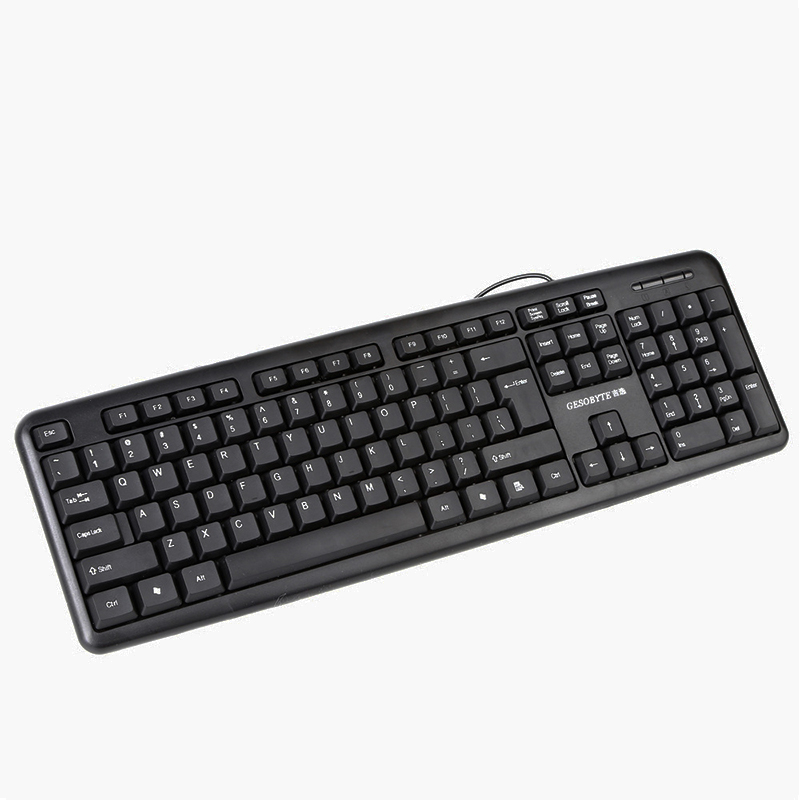 吉选（GESOBYTE）KM810UU 有线键盘鼠标套装 办公键鼠套装 USB键盘低噪音 电脑笔记本通用 104键 黑色