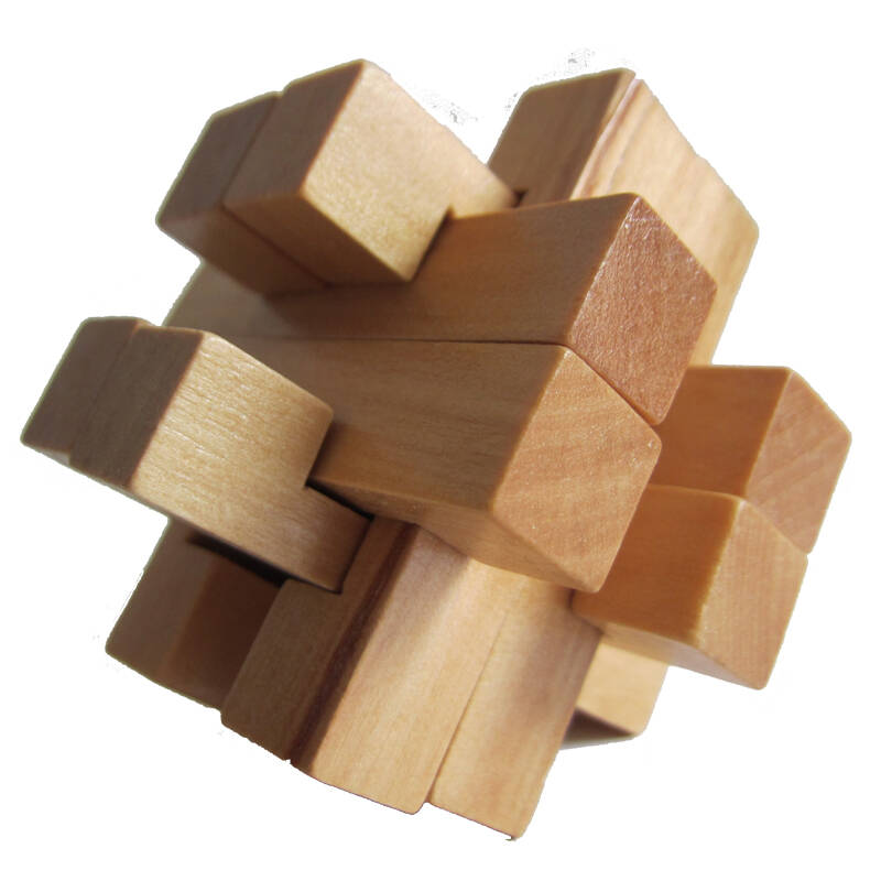 木有人 木质孔明锁鲁班锁 益智玩具 取宝锁