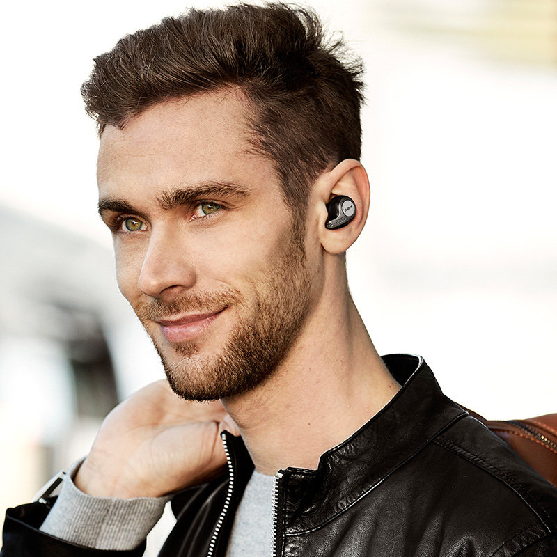 捷波朗（Jabra）Elite 65t 真无线蓝牙耳机 入耳式降噪游戏音乐运动耳机 防尘防水 苹果安卓通用耳机 黑色