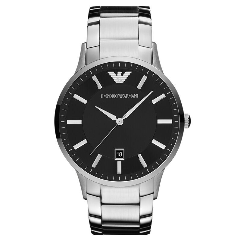 阿玛尼（Emporio Armani)手表 钢制表带商务时尚休闲石英男士腕表 AR11181