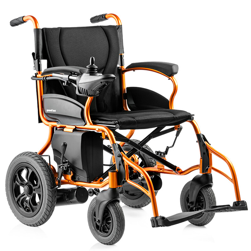 鱼跃（yuwell)电动轮椅车D130HL 折叠老人轻便代步老年残疾人四轮车 自动智能锂电池版18Ah