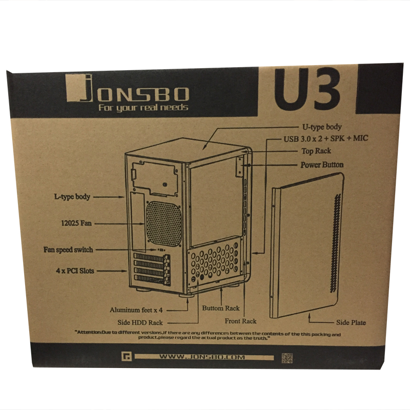 乔思伯（JONSBO）U3 银色 MINI-MATX机箱（支持MATX主板/全铝机箱/ATX电源/175MM高内散热器/260MM长内显卡）