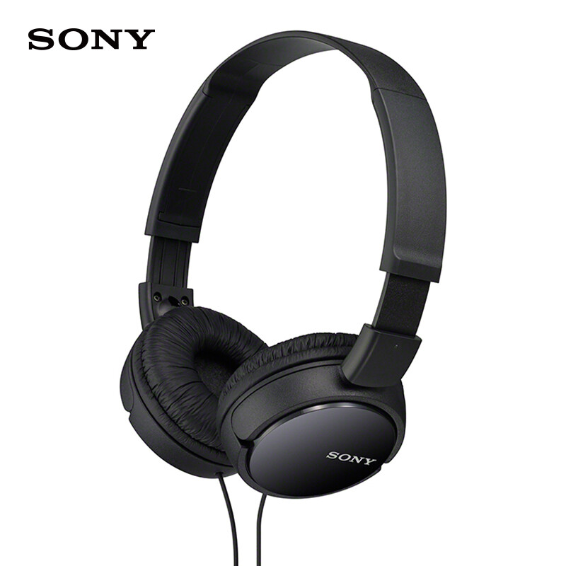 索尼（SONY）MDR-ZX110AP 头戴式 立体声耳机 黑色