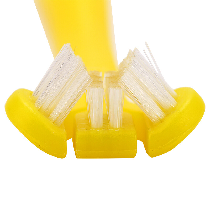 MDB 儿童牙刷牙膏套装1-2-3-6-12岁软毛婴儿宝宝牙刷（三面牙刷+无氟25g*1) 黄色