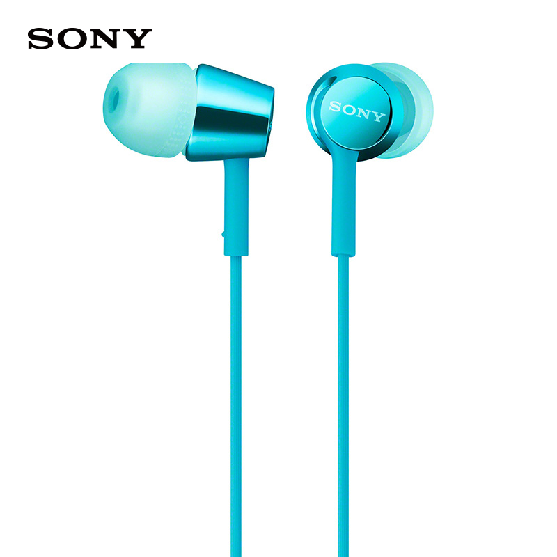 索尼（SONY）入耳式立体声通话耳机MDR-EX155AP 浅蓝色