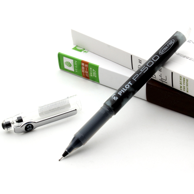 日本百乐（PILOT）BL-P50/P500针管笔水笔中性笔签字笔 黑色 0.5mm 12支装