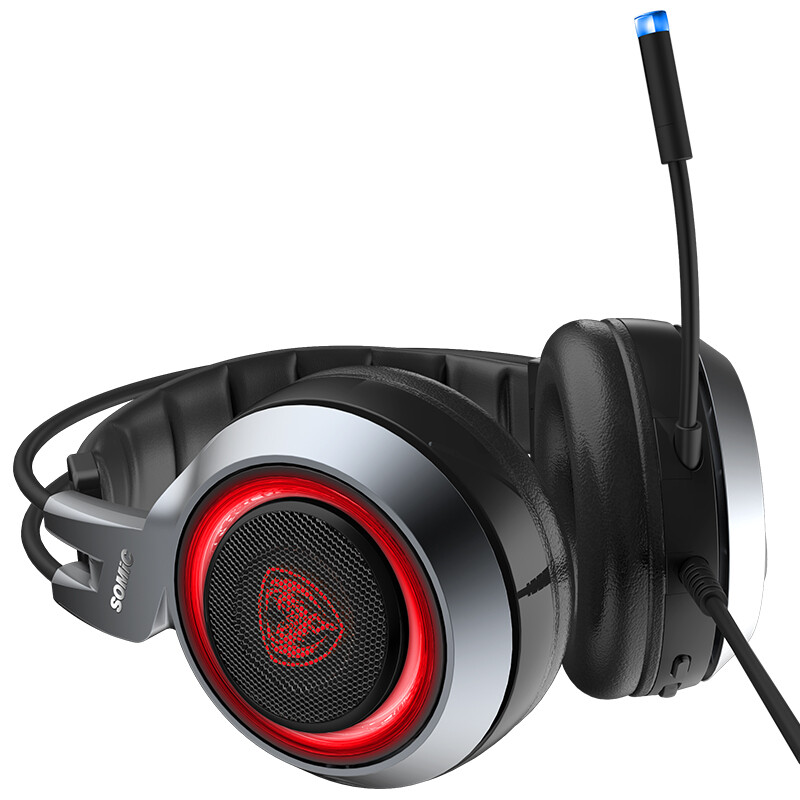 硕美科（SOMIC）G951电竞游戏耳机 电脑头戴式耳麦 USB7.1环绕立体音效 降噪震动 有线耳机带麦 吃鸡耳机