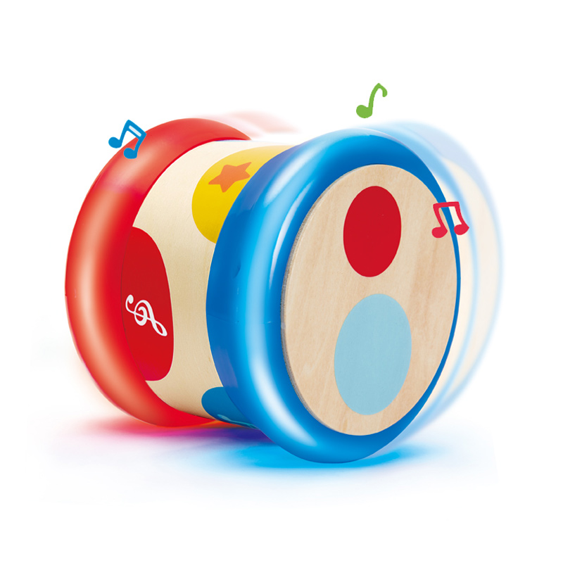 Hape麦克风玩具儿童音乐玩具木质扩音话筒玩具物理扩音早教1-3-6周岁男女小孩礼物智玩具礼物 E0333滚滚乐重力感应电子音乐鼓
