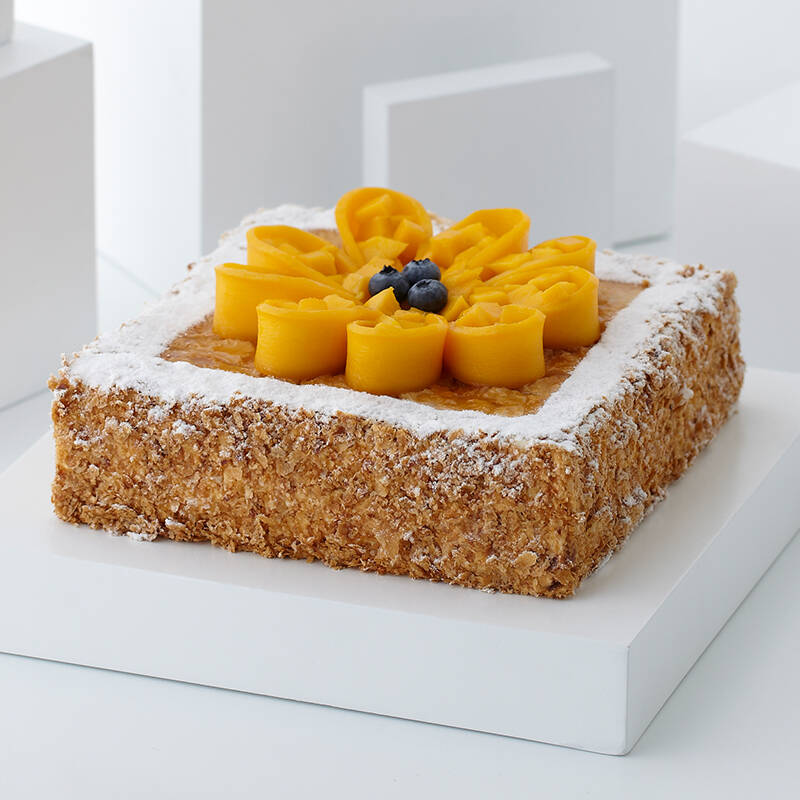 诺心lecake 芒果千层拿破仑蛋糕 生日蛋糕预订新鲜芒果 免费配送 芒果