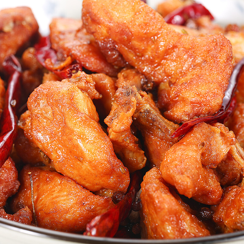 上鲜 日系辣子鸡块 1kg 出口日本级 辣子鸡丁麻辣鸡块 辣香鸡香辣鸡块