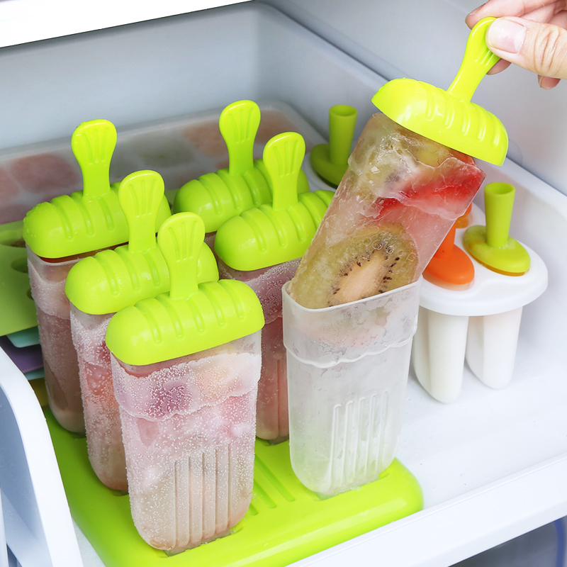 HAIXIN海兴雪糕模具冰块冰糕制冰盒冰淇淋冰棒模具 简约6个装