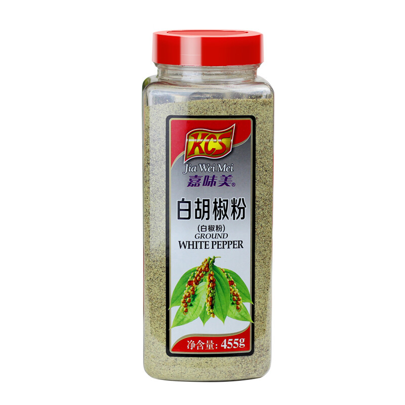 嘉味美胡椒白胡椒粉455g大瓶装胡辣汤熬汤烧烤调味料 炒菜烧菜 研磨香料 