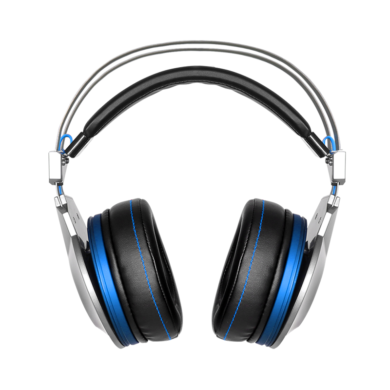 西伯利亚(XIBERIA)K5 电竞游戏耳机头戴式 电脑耳机耳麦带麦 吃鸡耳机 7.1声道 黑蓝
