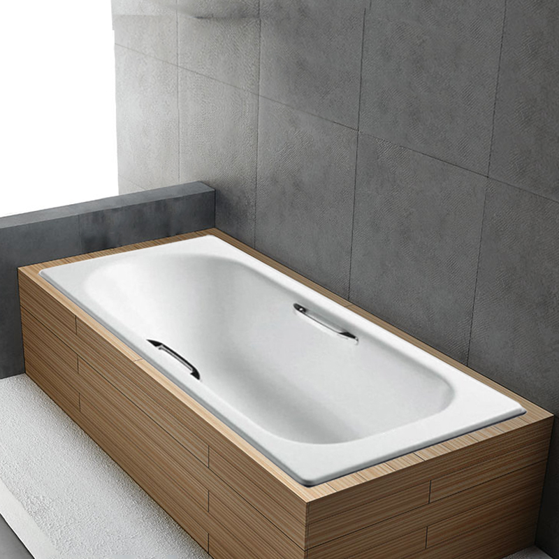 科勒浴缸KOHLER索尚嵌入式铸铁浴缸K-941T-GR-0 1.5米浴缸（有孔 扶手K-8599需另购）